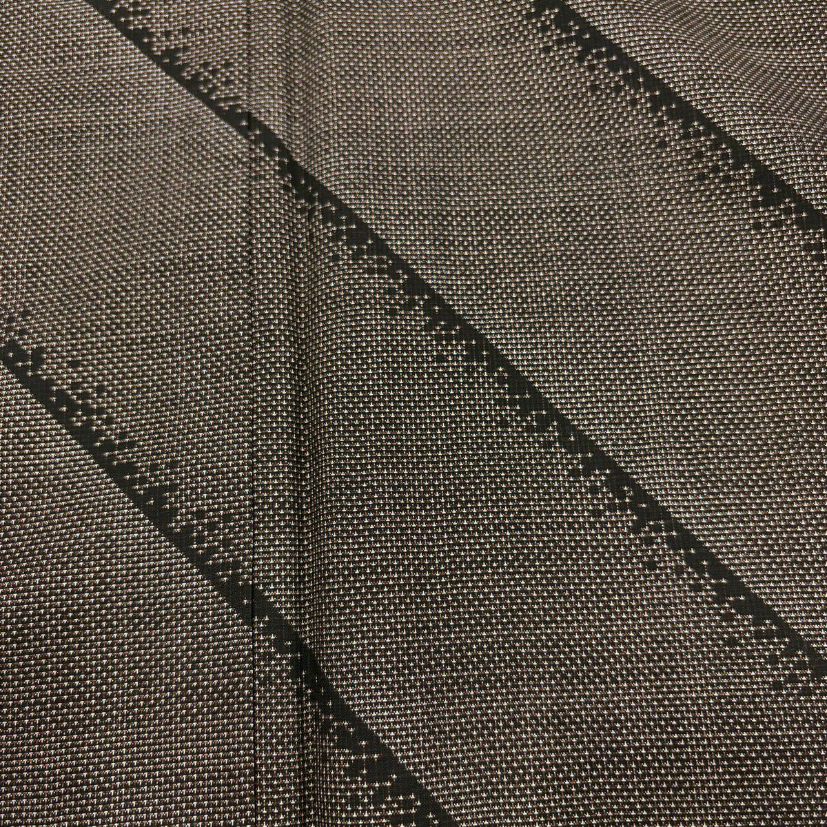 【美品】 紬織 身長163cm 袖長64cm M 雙層 斜紋 焦茶 純蠶絲 秀品級