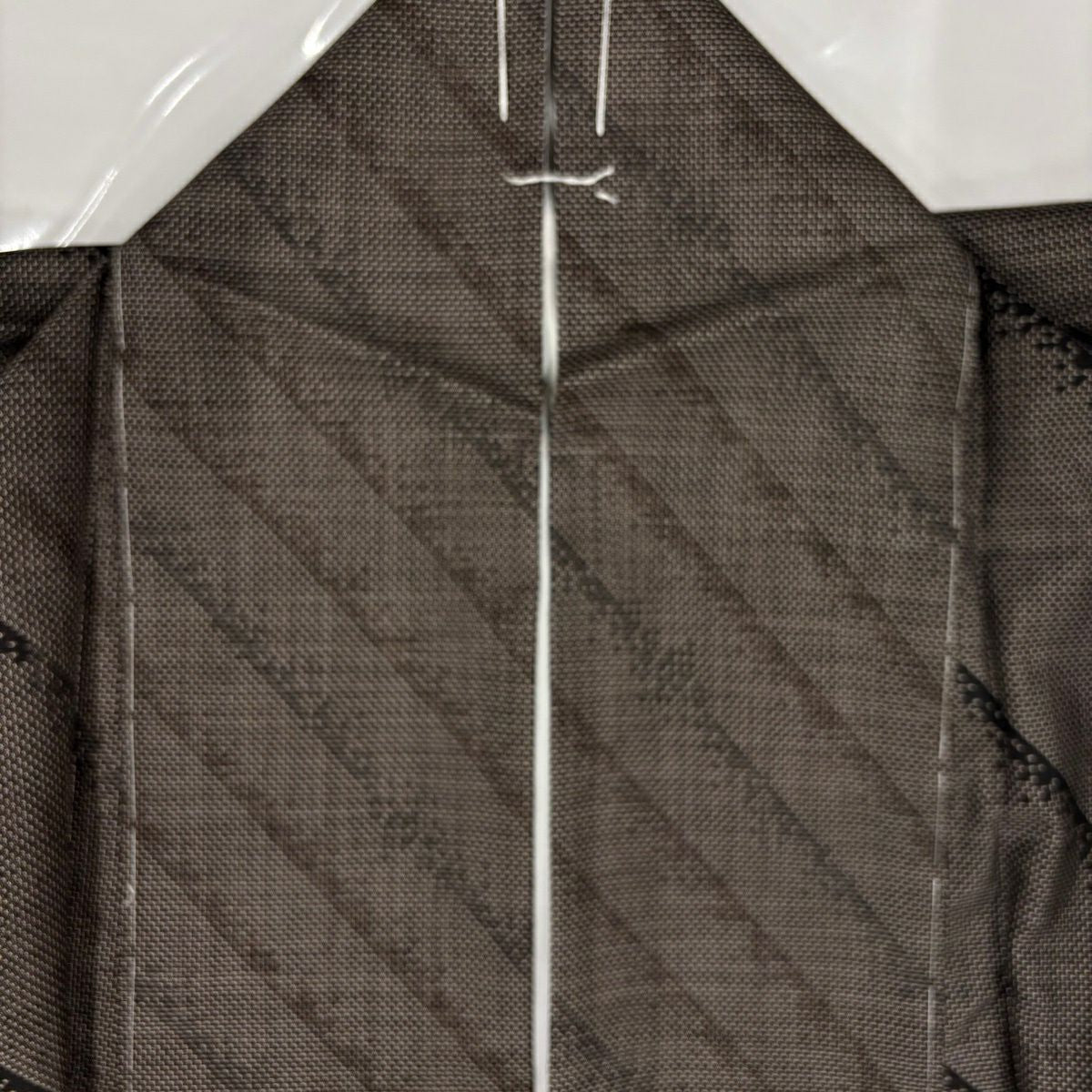 【美品】 紬織 身長163cm 袖長64cm M 雙層 斜紋 焦茶 純蠶絲 秀品級