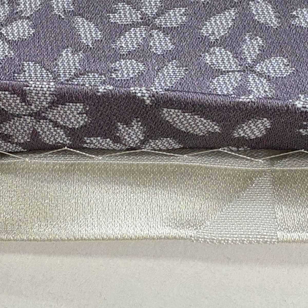 【美品】半幅帶 優品級櫻花花瓣 灰紫 化纖