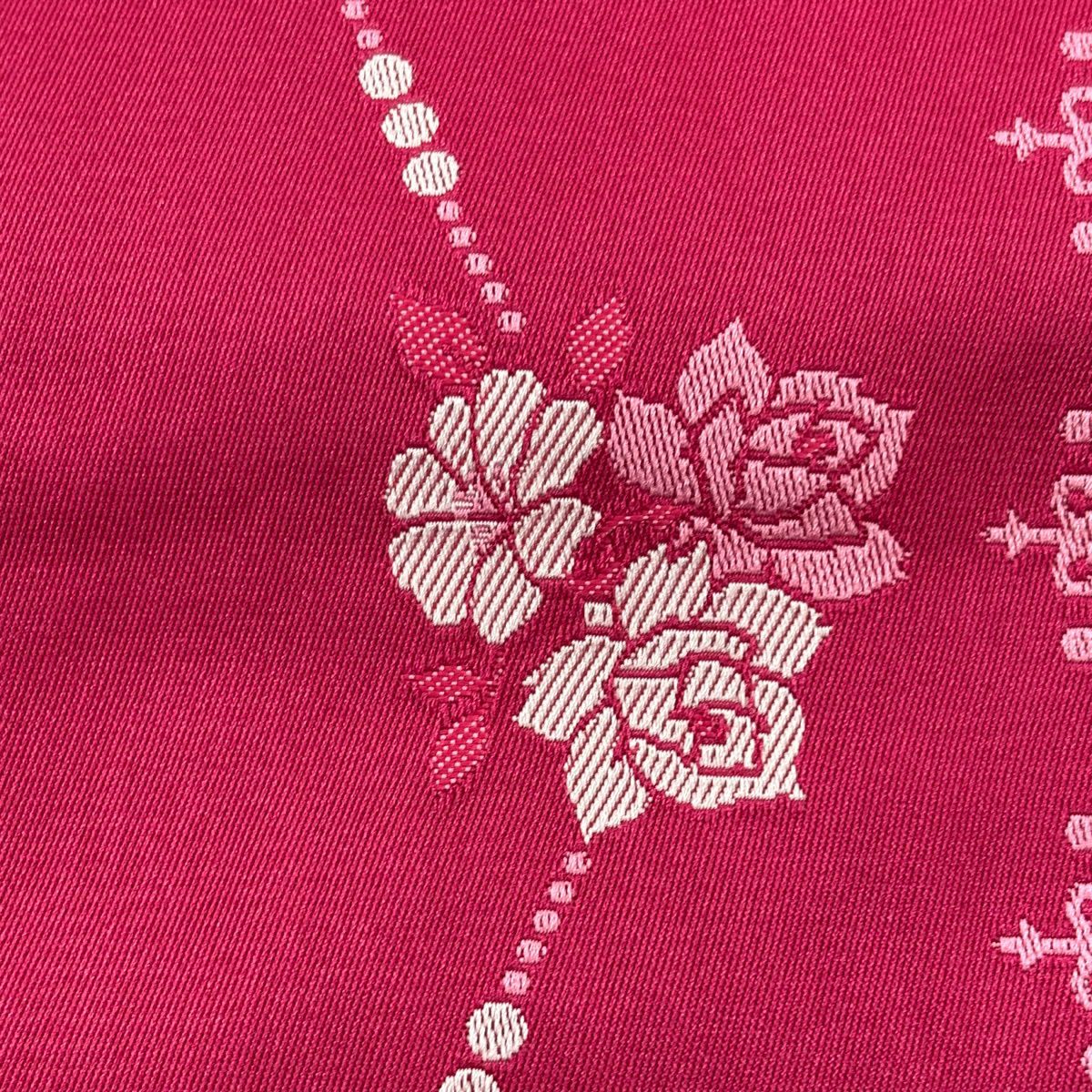 【美品】半幅帶 優品級 薔薇 深粉紅 化纖