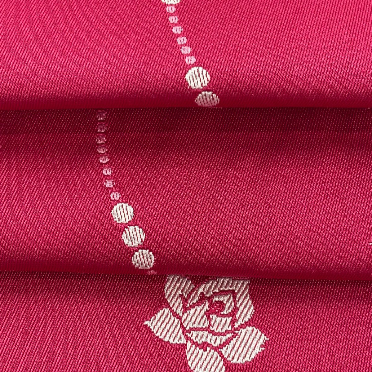 【美品】半幅帶 優品級 薔薇 深粉紅 化纖
