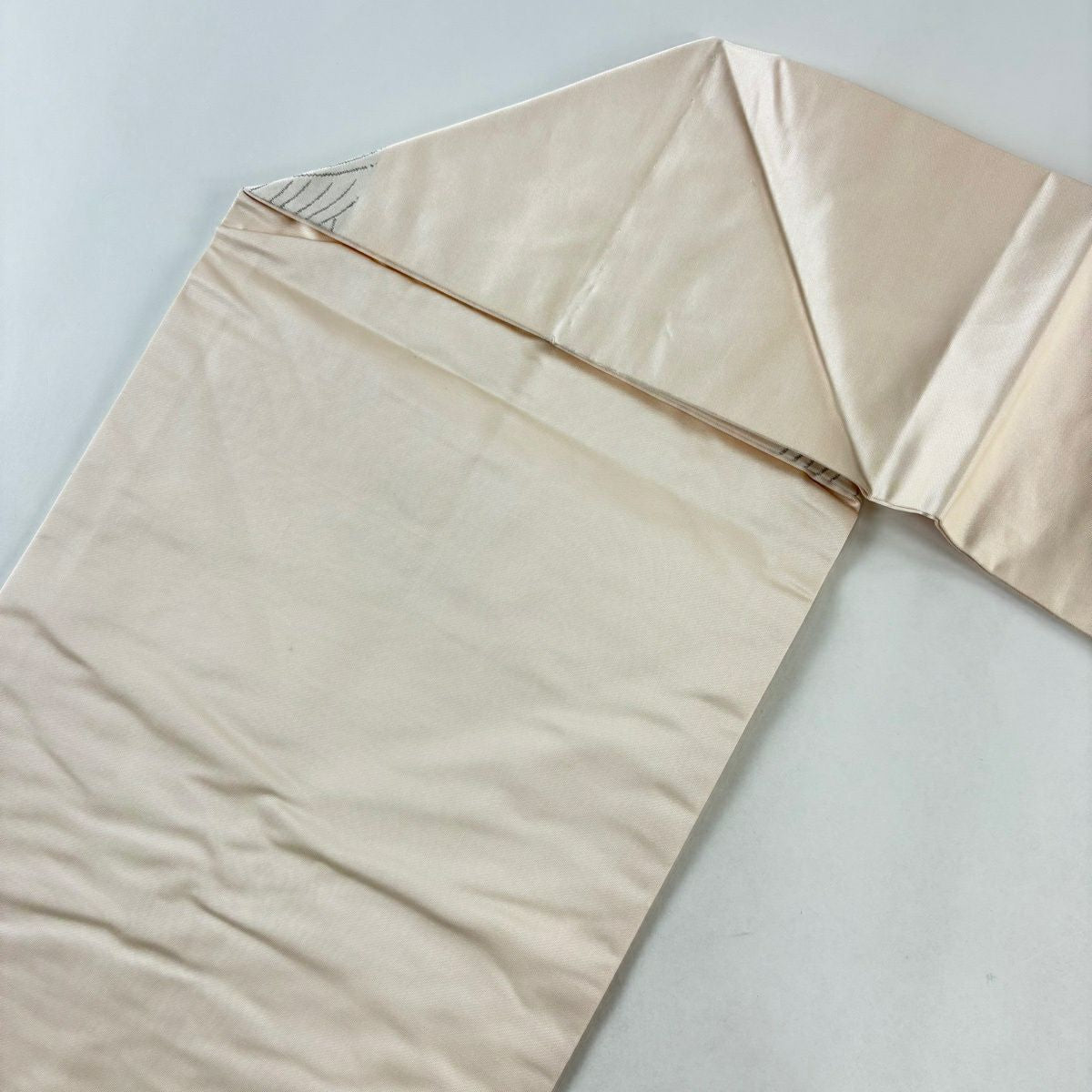 【美品】 名古屋帶 優品級 鴛鴦 波 金金箔金銀線 淺粉色 純蠶絲