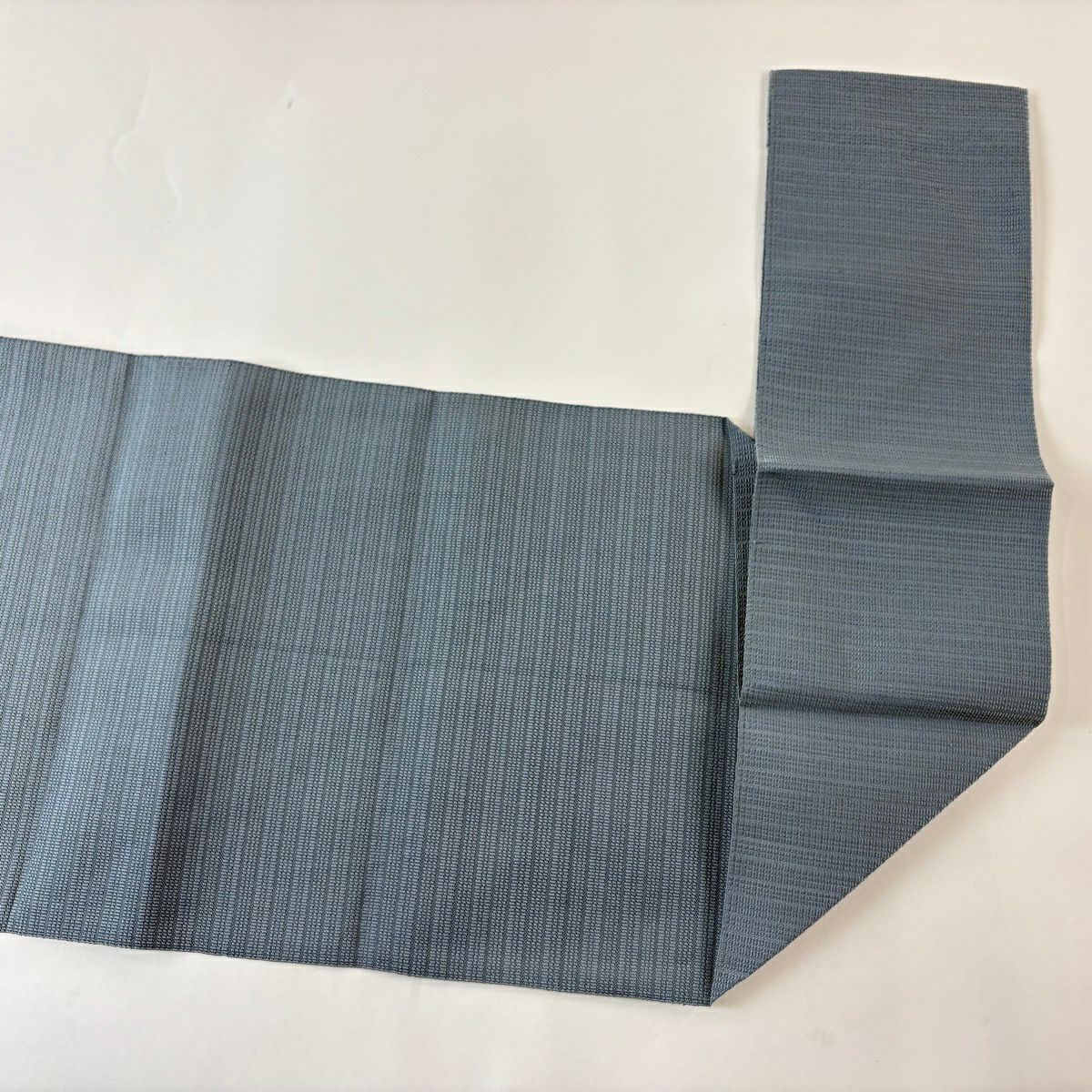 名古屋帶 優品級 八寸名古屋帶 松樹葉仕立 枝花 青灰色 純蠶絲