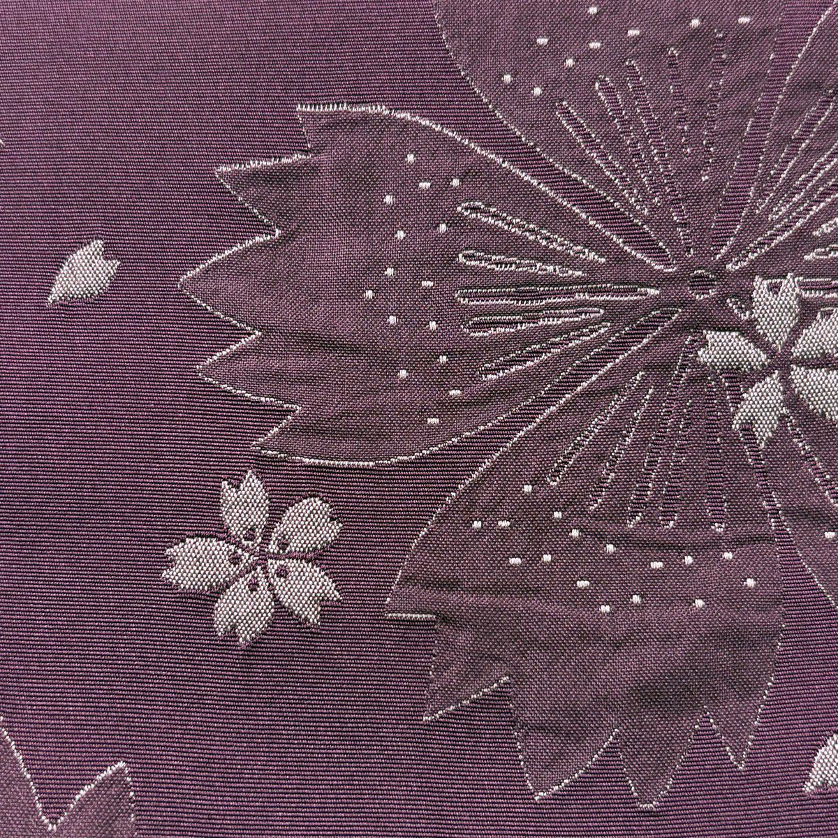 【美品】半幅帶 優品級櫻花 紫 化纖