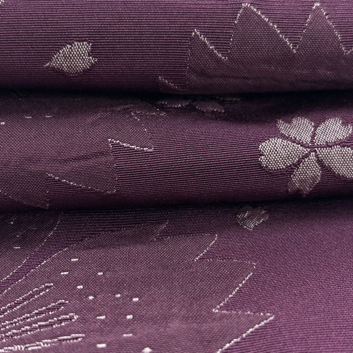 【美品】半幅帶 優品級櫻花 紫 化纖