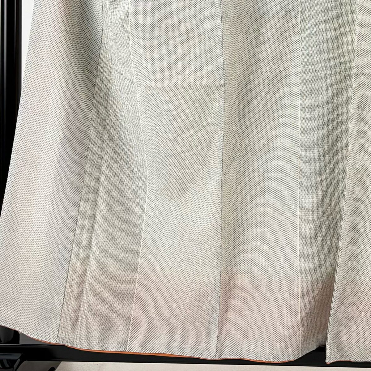 【美品】 紬織 身長158cm 袖長63.5cm S 雙層 龜甲絣 絣紋 灰色 純蠶絲 秀品級