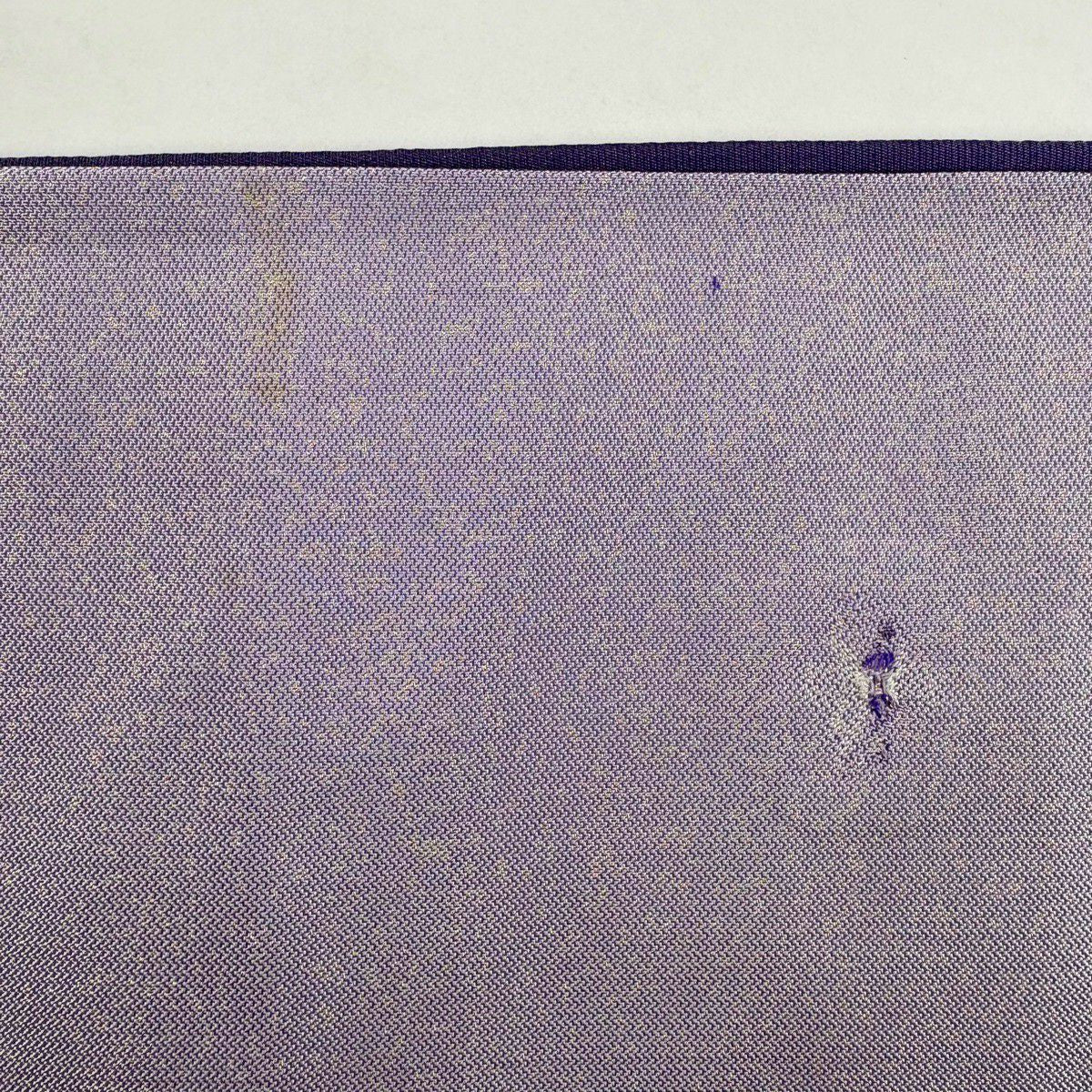 【美品】 袋帶 秀品級 關西仕立 雛蝶 花鳥 刺繡 金金箔 紫 六通 純蠶絲