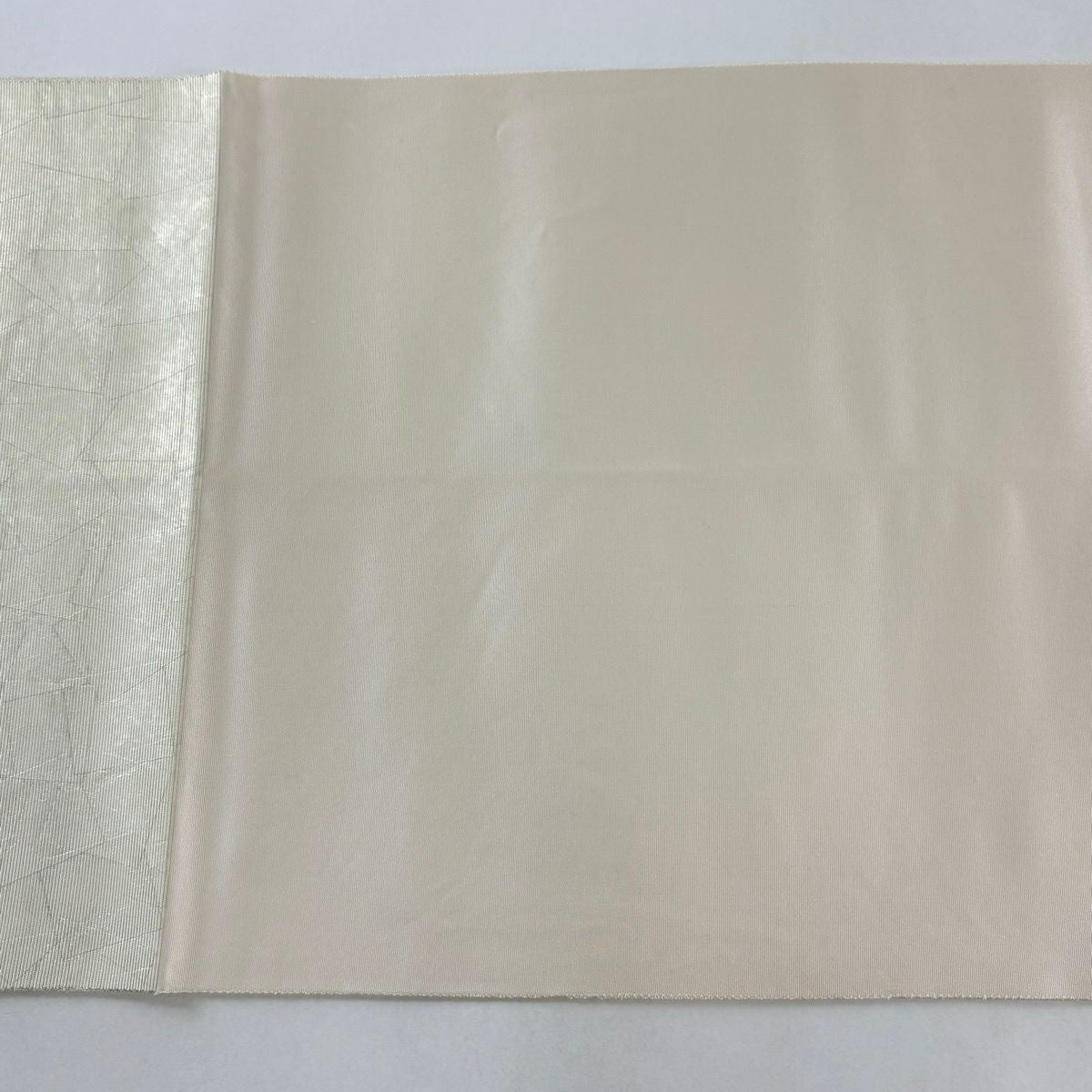 袋帶 秀品級 花鳥 變化市松樹 金金箔 米色 大鼓圖案 純蠶絲