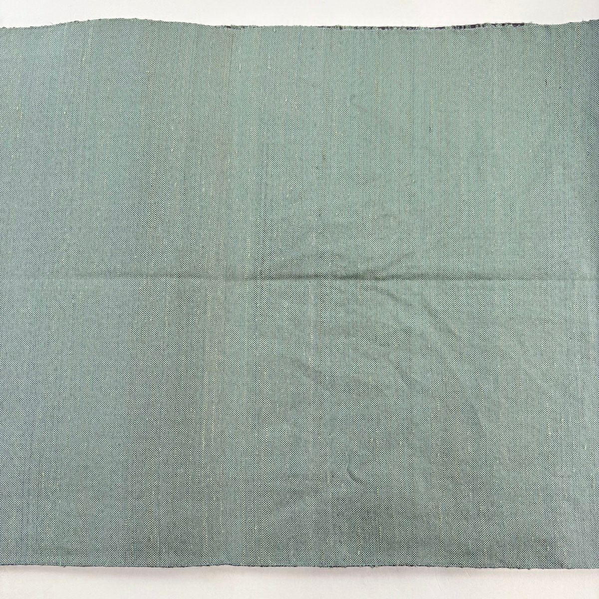 【美品】 袋帶 秀品級 縞紋 鳥 青灰色 お太鼓圖案 純蠶絲
