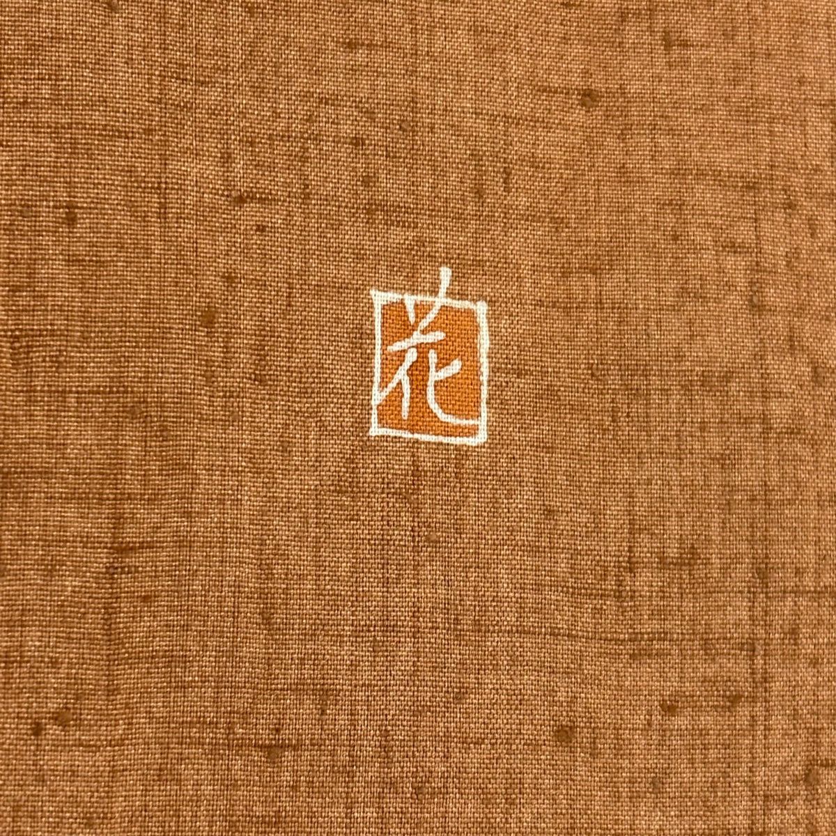 【美品】 付下 身長158cm 袖長63cm S 雙層 紬織織 落款あり 枝花 霞 金銀彩 漸層 薄茶 純蠶絲 秀品級