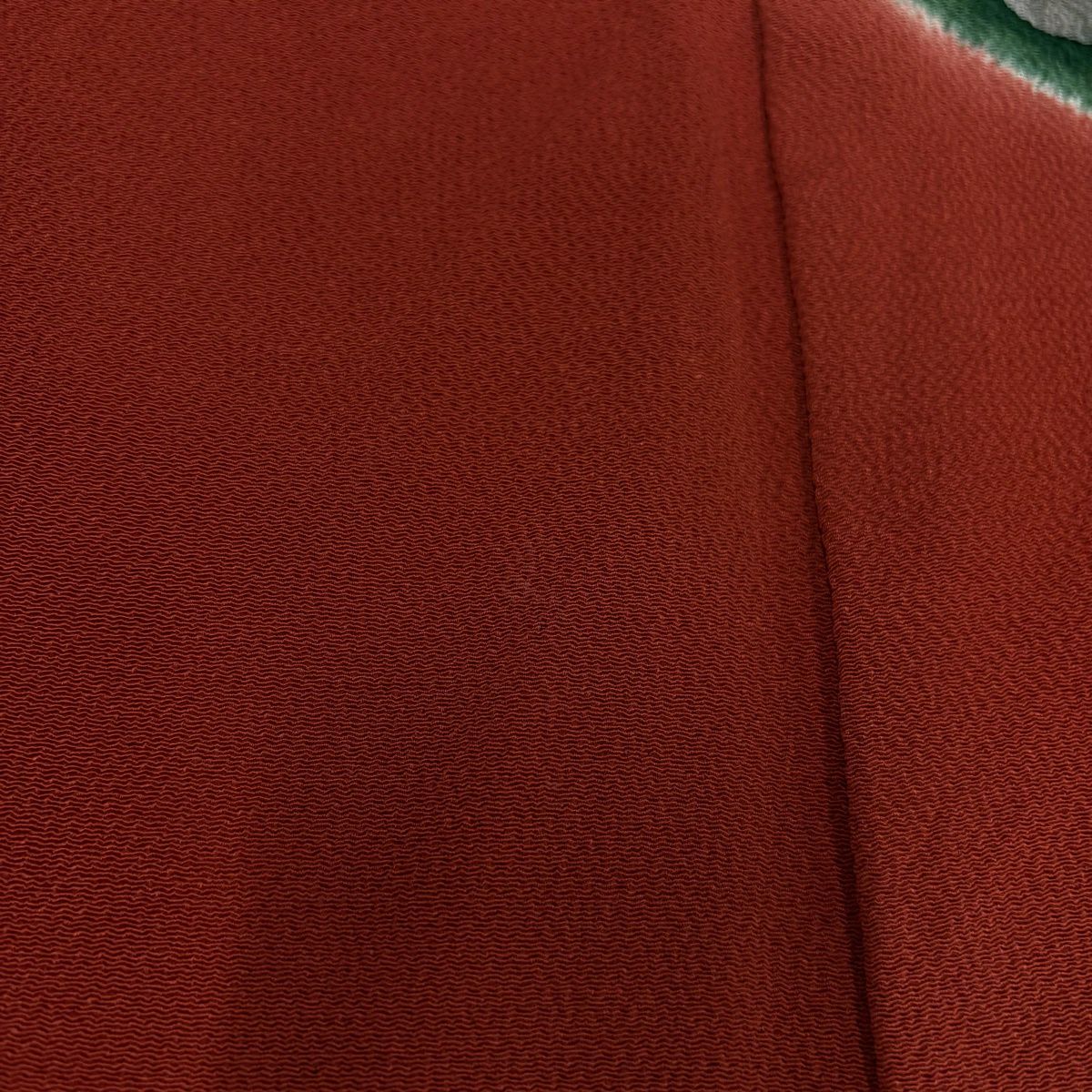 【美品】訪問服 身長160.5cm 袖長66cm M 雙層 辻花染 分色 絹緞 朱 純蠶絲 秀品級