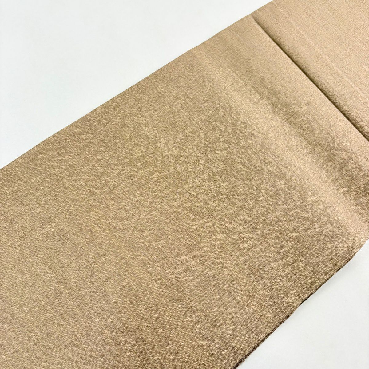 【美品】 袋帶 秀品級 夏帶 圓文 霞 刺繡 茶 純蠶絲