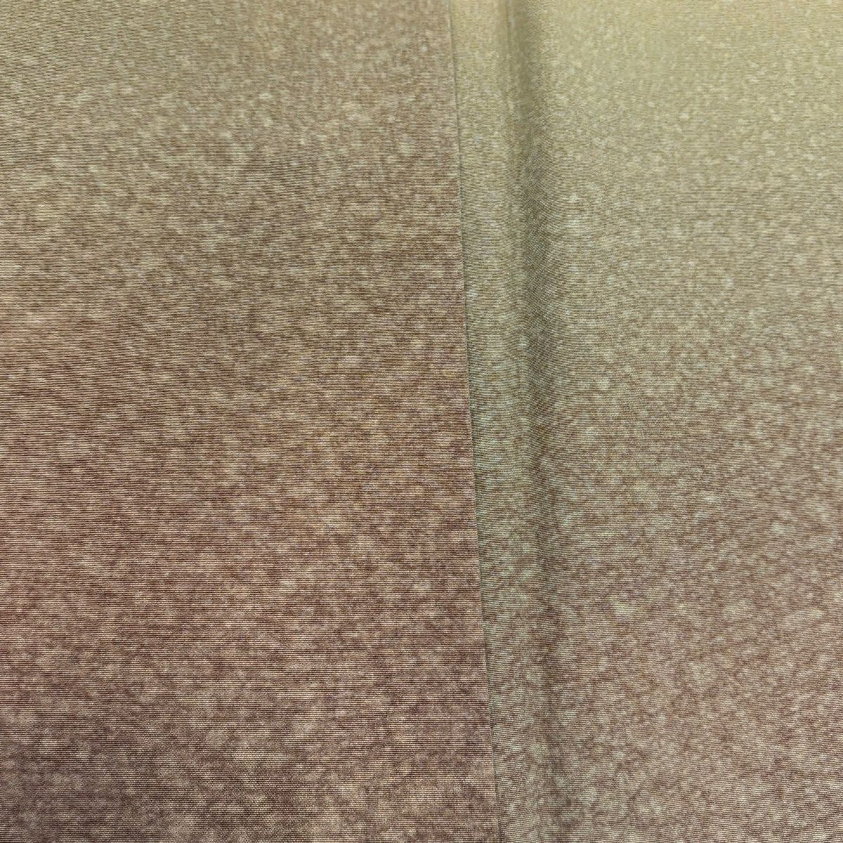 【美品】 付下 身長160.5cm 袖長65.5cm M 雙層 落款有 幾何學 漸變 薄茶 純蠶絲 優品級