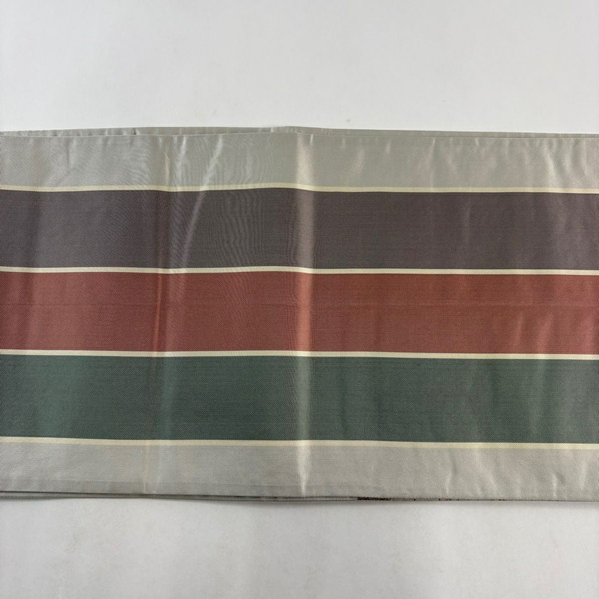 【美品】 袋帶 優品級 向鳥 草花紋 金金箔 金絲 灰紫 六通 純蠶絲