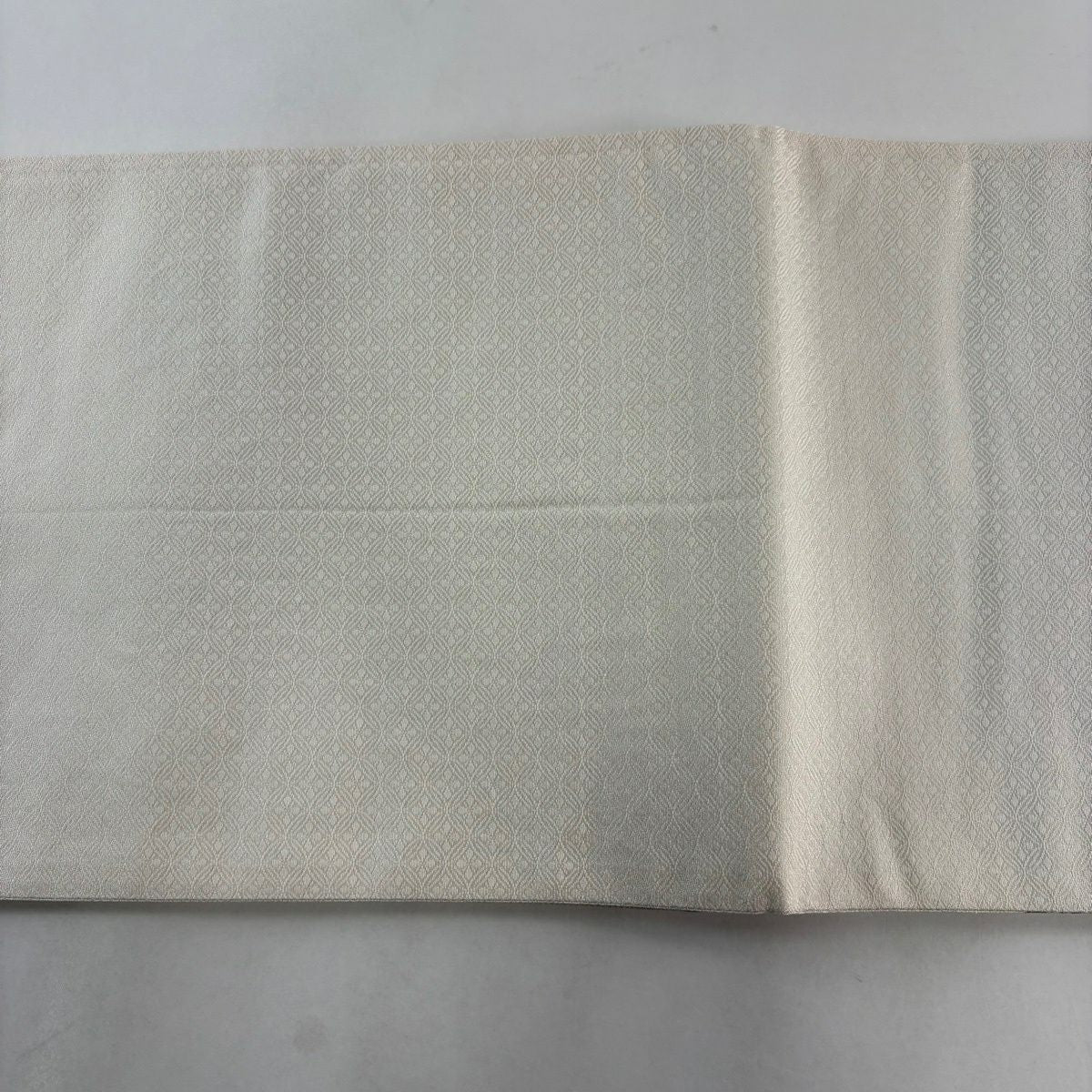【美品】 袋帶 秀品級 仙鶴 松樹 金金箔 金絲 灰白 六通 純蠶絲