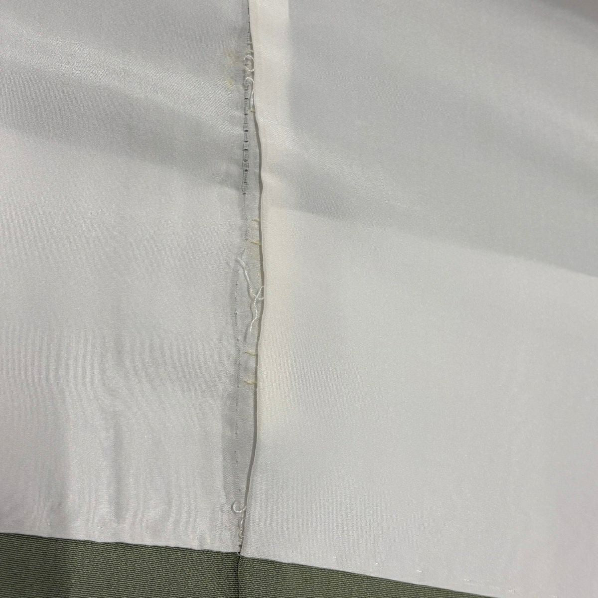 訪問服 身長160.5cm 袖長66cm M 雙層 落款あり 松樹竹子梅花 家屋 灰綠 純蠶絲 秀品級 一つ紋