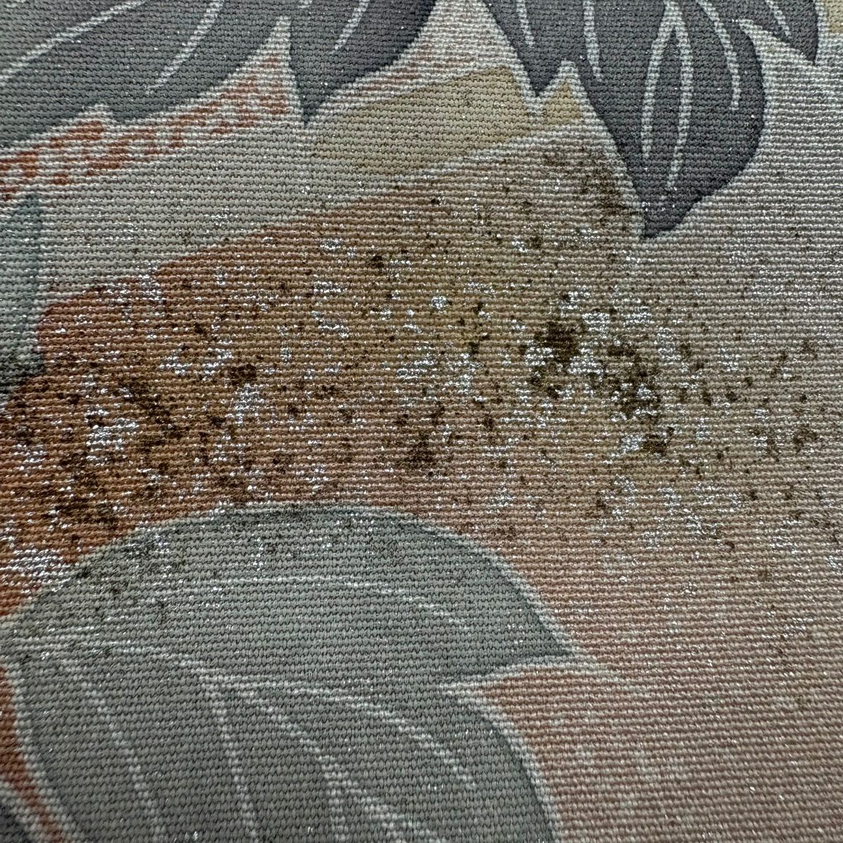 訪問服 身長154cm 袖長63cm S 雙層 草花紋紋 金銀彩 漸層 淺粉色 純蠶絲 優品級