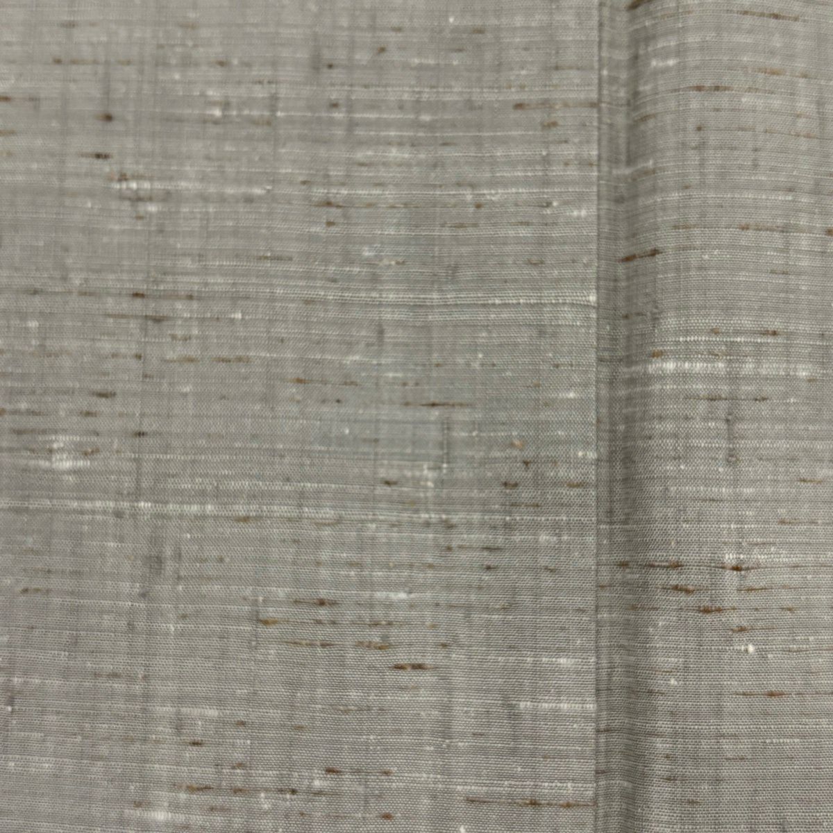 【美品】 紬織 身長161cm 袖長66cm M 雙層 橫條 灰 純蠶絲 秀品級