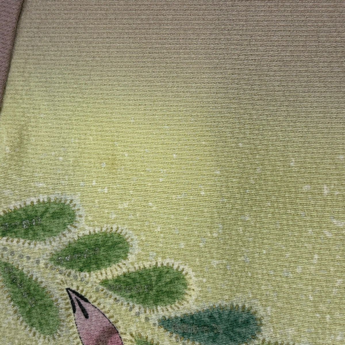 訪問服 身長152cm 袖長62.5cm S 雙層 辻花染 金銀彩 染分 灰紫 純蠶絲 秀品級 一つ紋