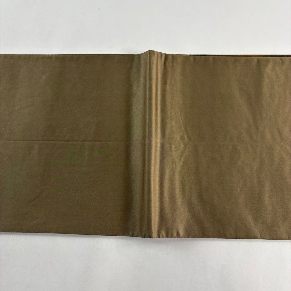 【美品】 袋帶 秀品級 遊扇子草花紋紋 金銀彩 金茶 お太鼓柄 純蠶絲