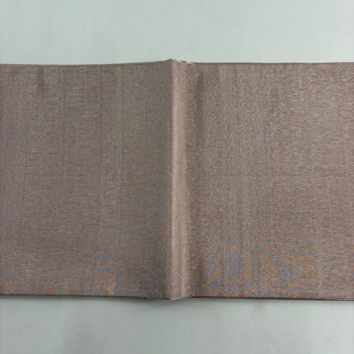 【美品】 袋帶 秀品級 關西仕立 雙扇子 草花紋紋 金銀彩 粉紅 細帶圖案 純蠶絲