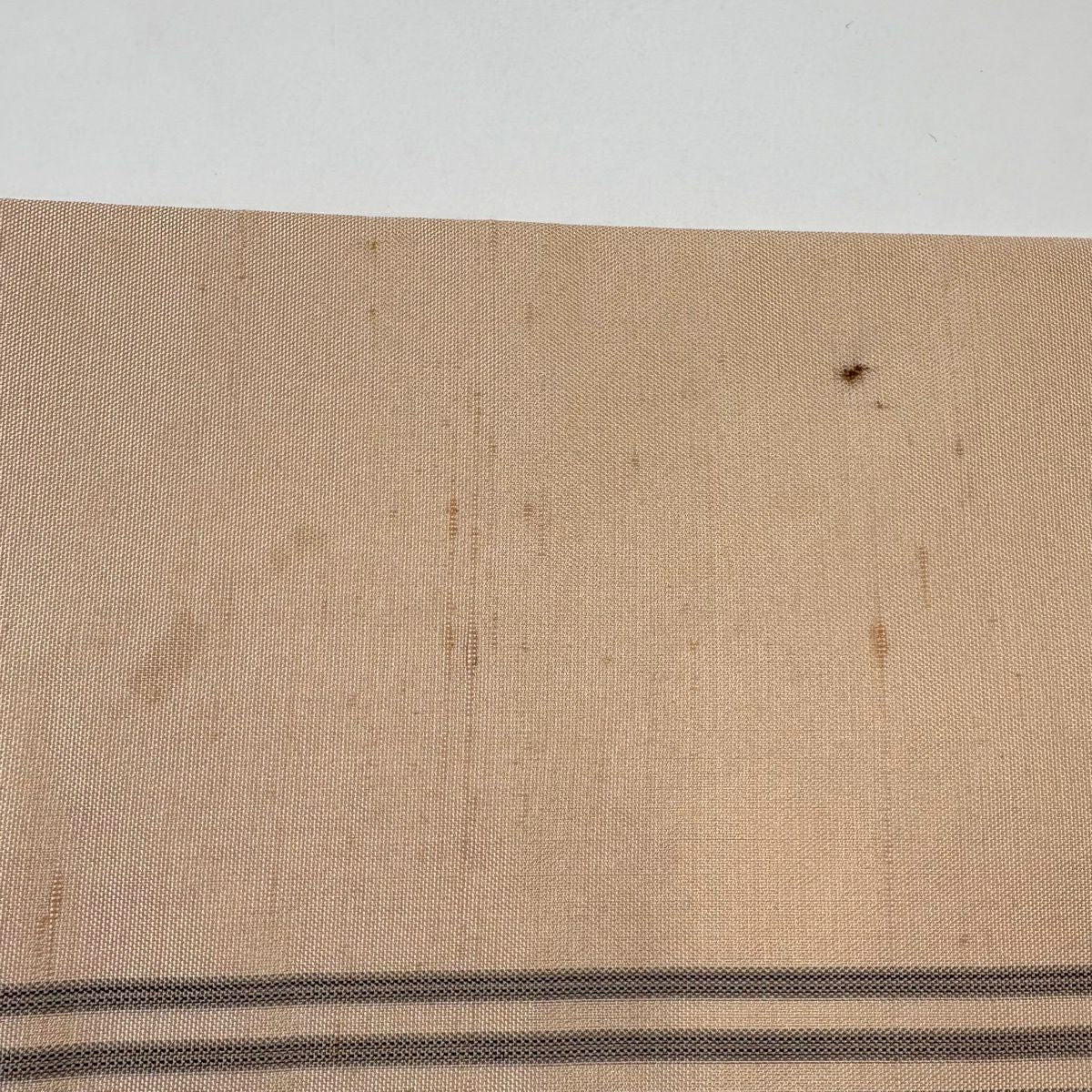 名古屋帶 秀品級 紬織織 和樂器 米色 純蠶絲