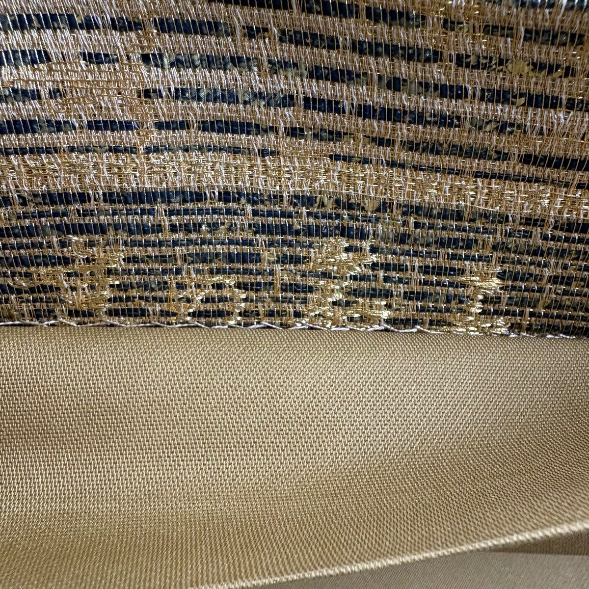 【美品】 袋帶 秀品級 華紋 花 金絲 金金箔 金色 六通 純蠶絲