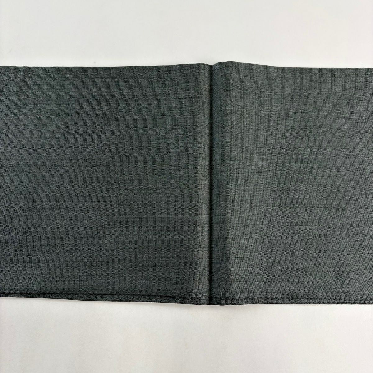 【美品】 袋帶 秀品級 草花紋紋 金金箔 灰綠 六通 純蠶絲