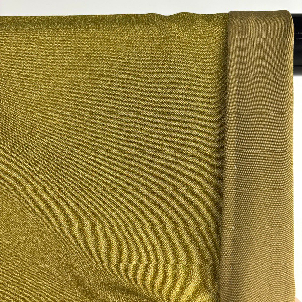 【美品】 江戶小紋 身長159cm 袖長66cm M 雙層 人間國寶 中村勇二郎 落款あり 古代菊花 鶯色 純蠶絲 逸品級 一つ紋