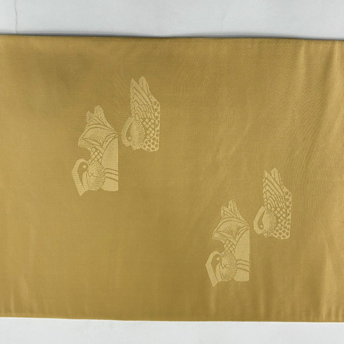 【美品】 袋帶 逸品級 羽田登喜男監修 落款あり 鴛鴦 花咲瑞鳥紋 金銀彩 金金箔 金色 お太鼓柄 純蠶絲