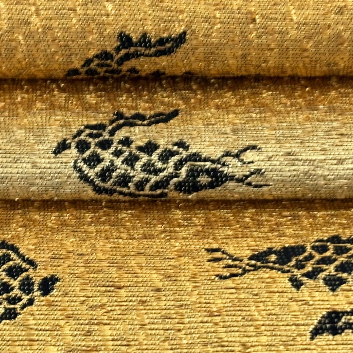【美品】 袋帶 逸品級 誉田屋源兵衛 落款 鯉 金金箔 金絲 金 六通 純蠶絲