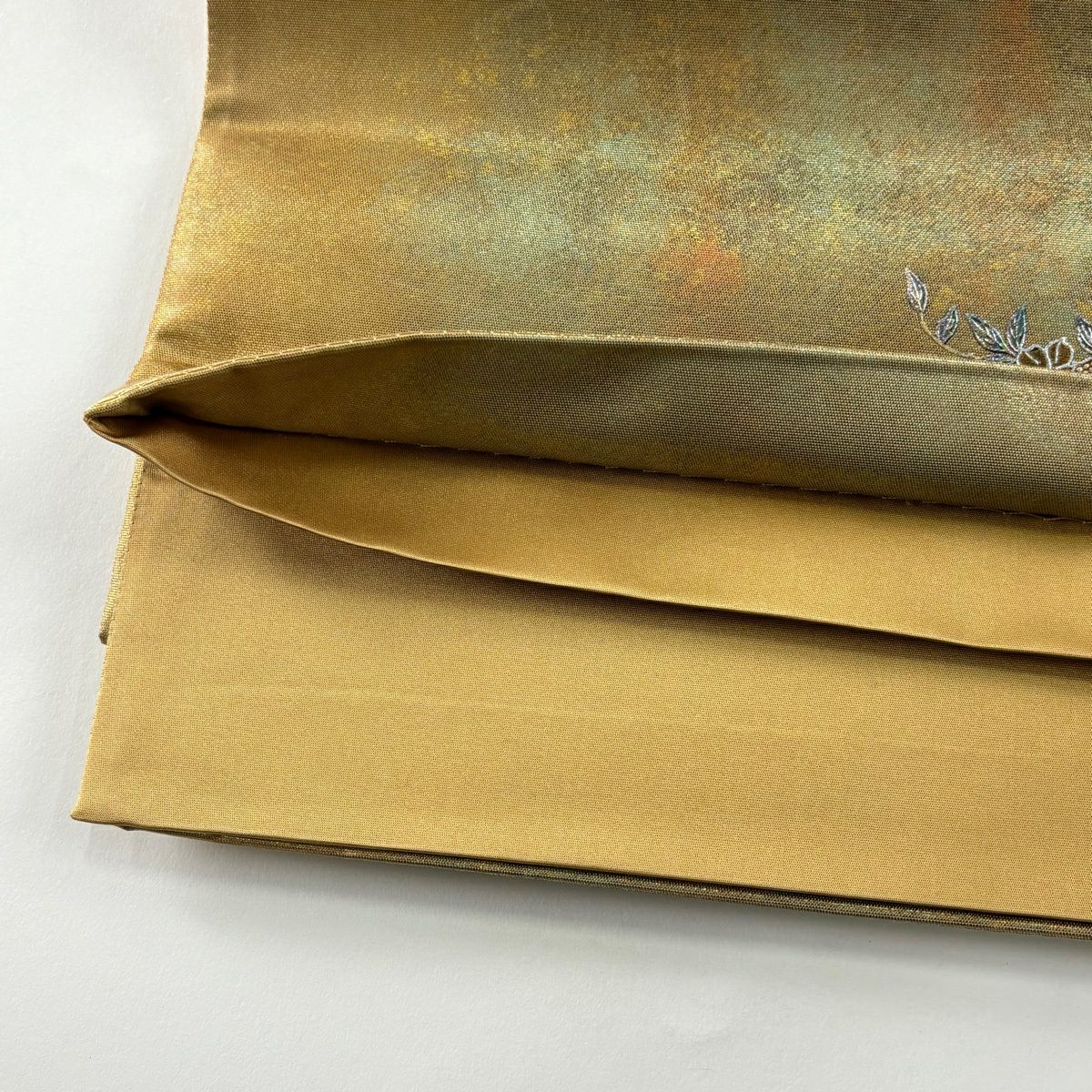 袋帶 逸品級 證書附帶 金金箔 金色 六通 純蠶絲