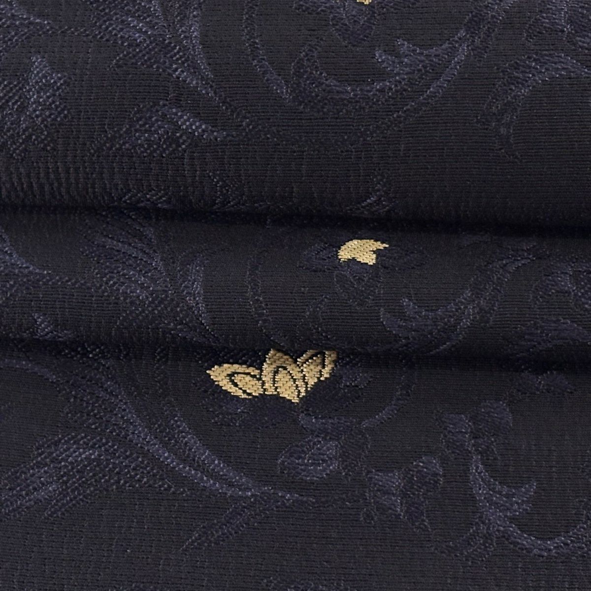 【美品】 袋帶 逸品級 鳥 花唐草紋 刺繡 濃紫 六通 純蠶絲