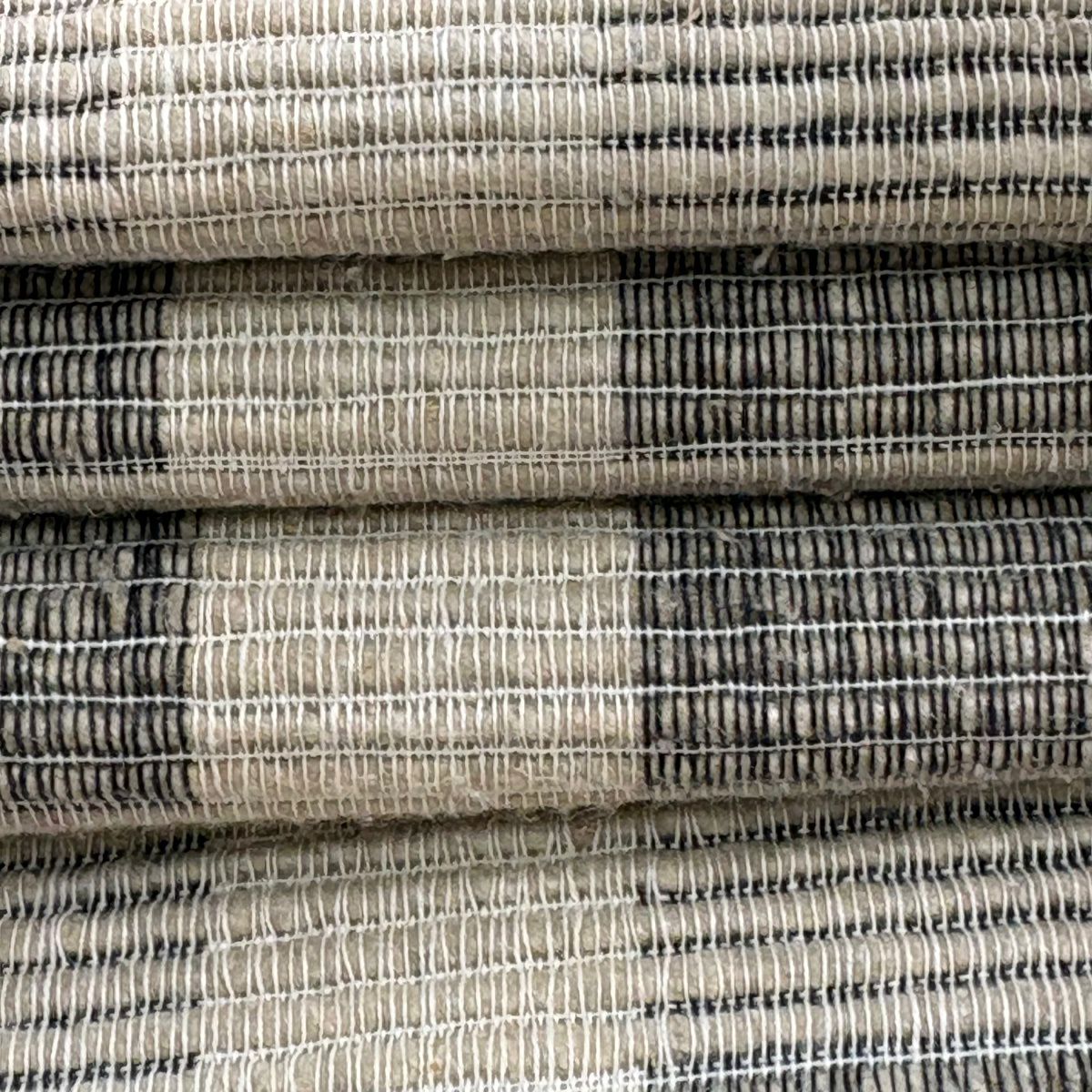 袋帶 逸品級 格子 米色 全通 純蠶絲