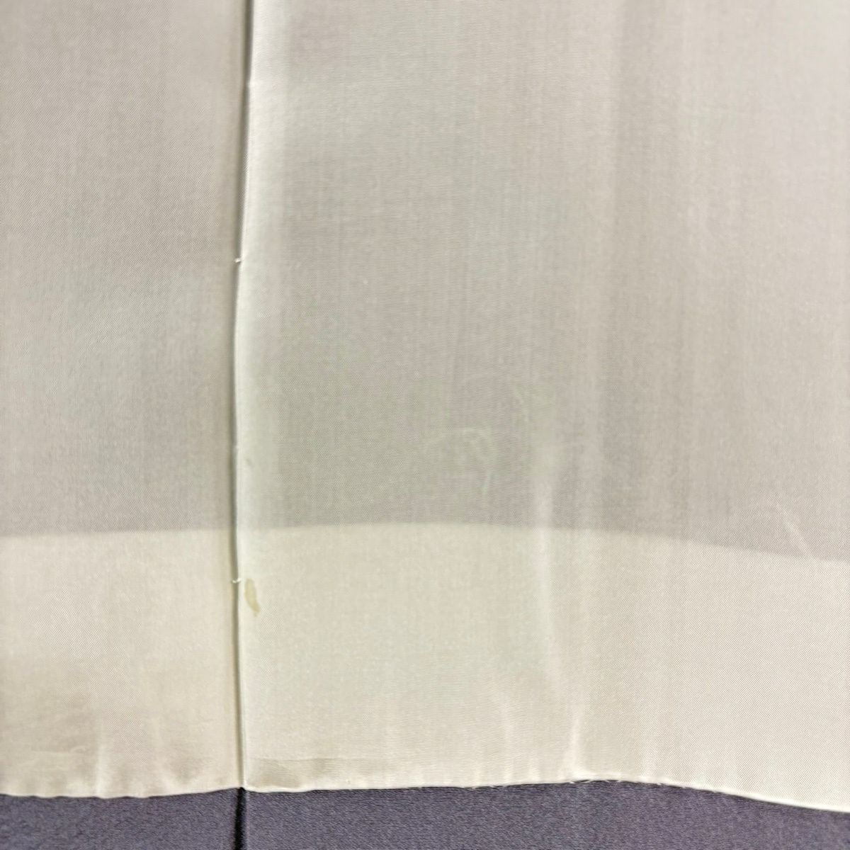 付下 身長168.5cm 袖長64cm M 雙層 青山美友 松樹 波頭 刺繡 金彩裝飾 灰紫 純蠶絲 逸品級