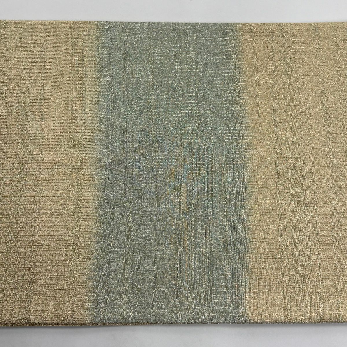 【美品】 袋帶 逸品級 桝屋高尾 有落款 有證紙 段霞紋 金絲 淺黃 全通 純蠶絲