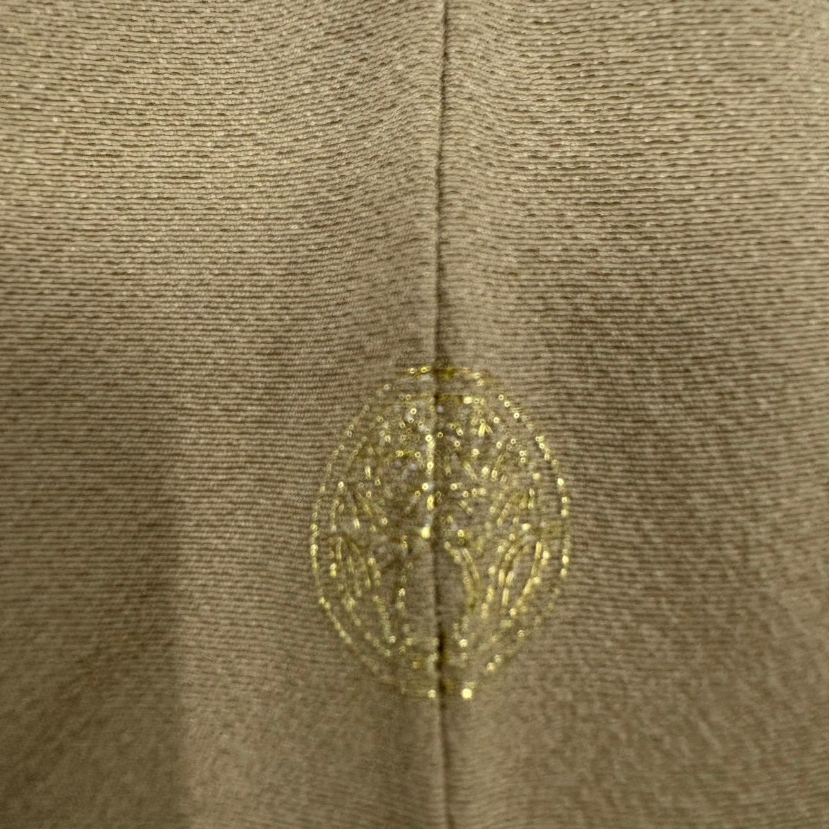 【美品】訪問服 身長154cm 袖長63cm S 雙層 鈴乃屋 椿 漸層 薄茶 純蠶絲 秀品級 一つ紋