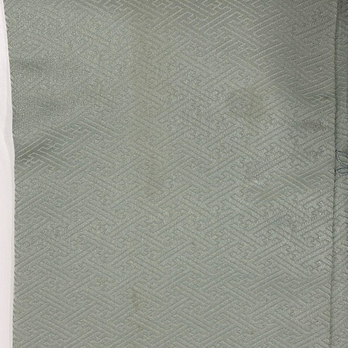 付下 身長153.5cm 袖長63cm S 雙層 蘇州刺繡 家屋 笠松樹 漸層 薄綠 純蠶絲 優品級
