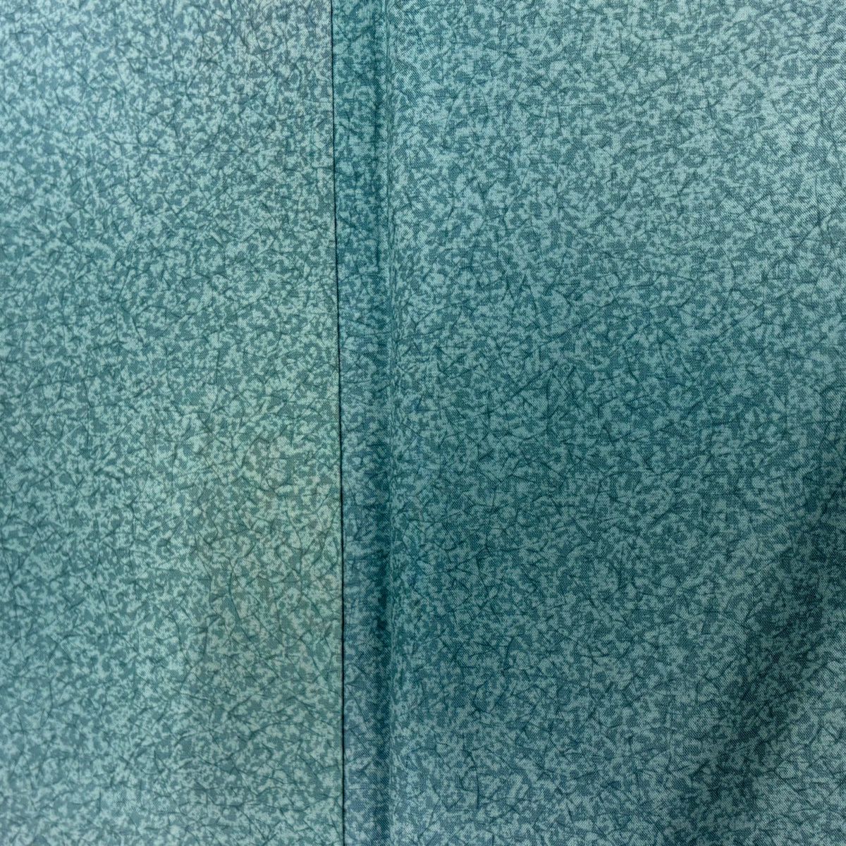 【美品】 小紋 身長156cm 袖長62cm S 雙層 大島紬織地 證書齊全 幾何學 漸層 薄青綠 純蠶絲 優品級