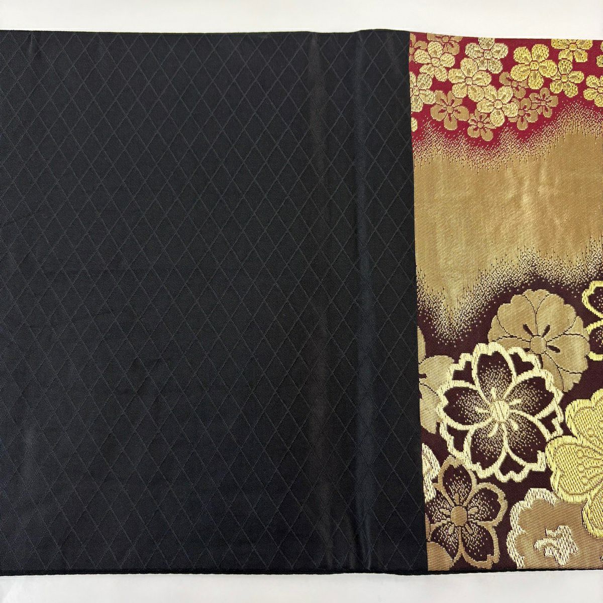 【美品】 袋帶 秀品級 振袖禮服禮服用 櫻花 金銀彩 金金箔 金色 六通 純蠶絲