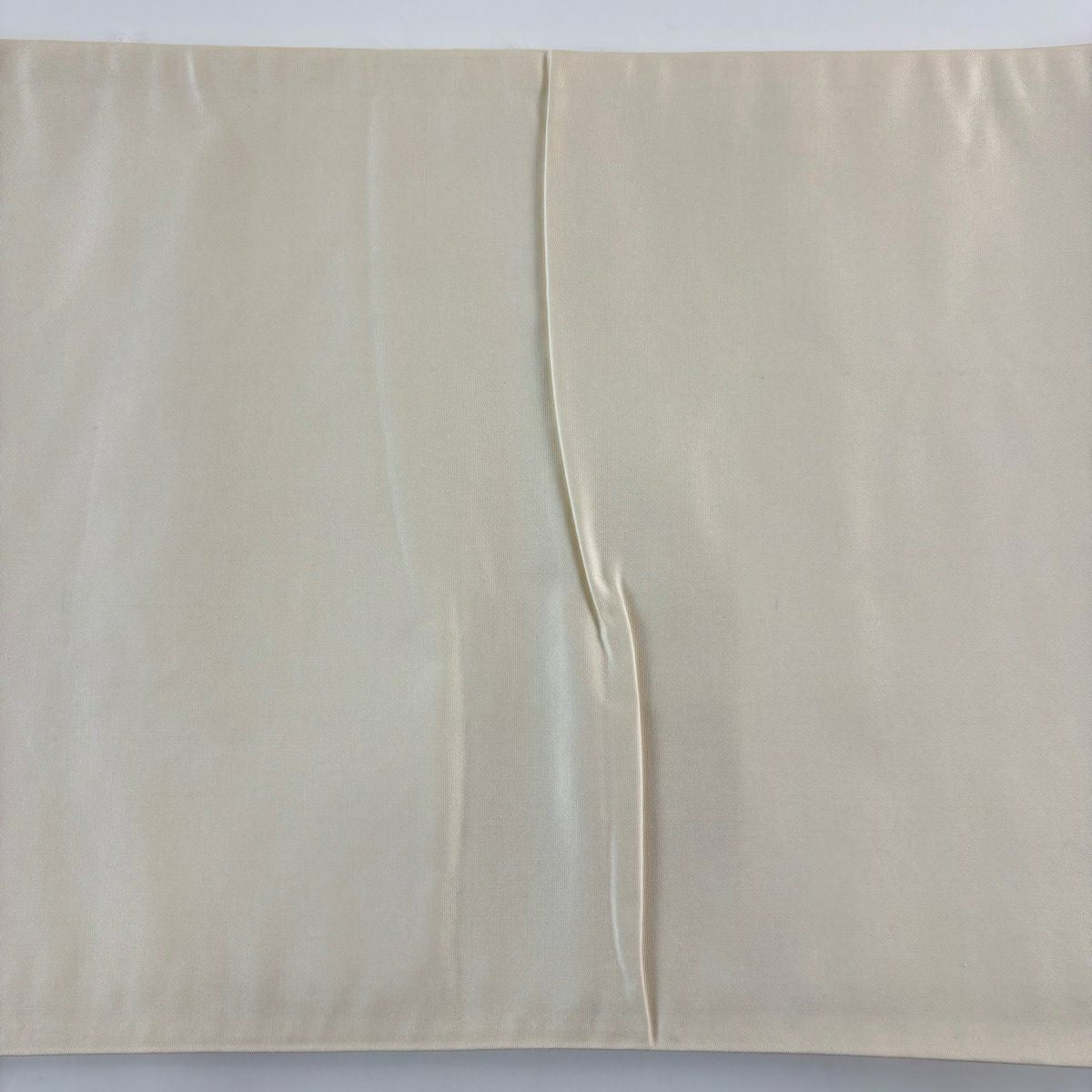 【美品】 袋帶 秀品級 關西仕立 草花紋紋 枝梅花 奶油色 六通 純蠶絲