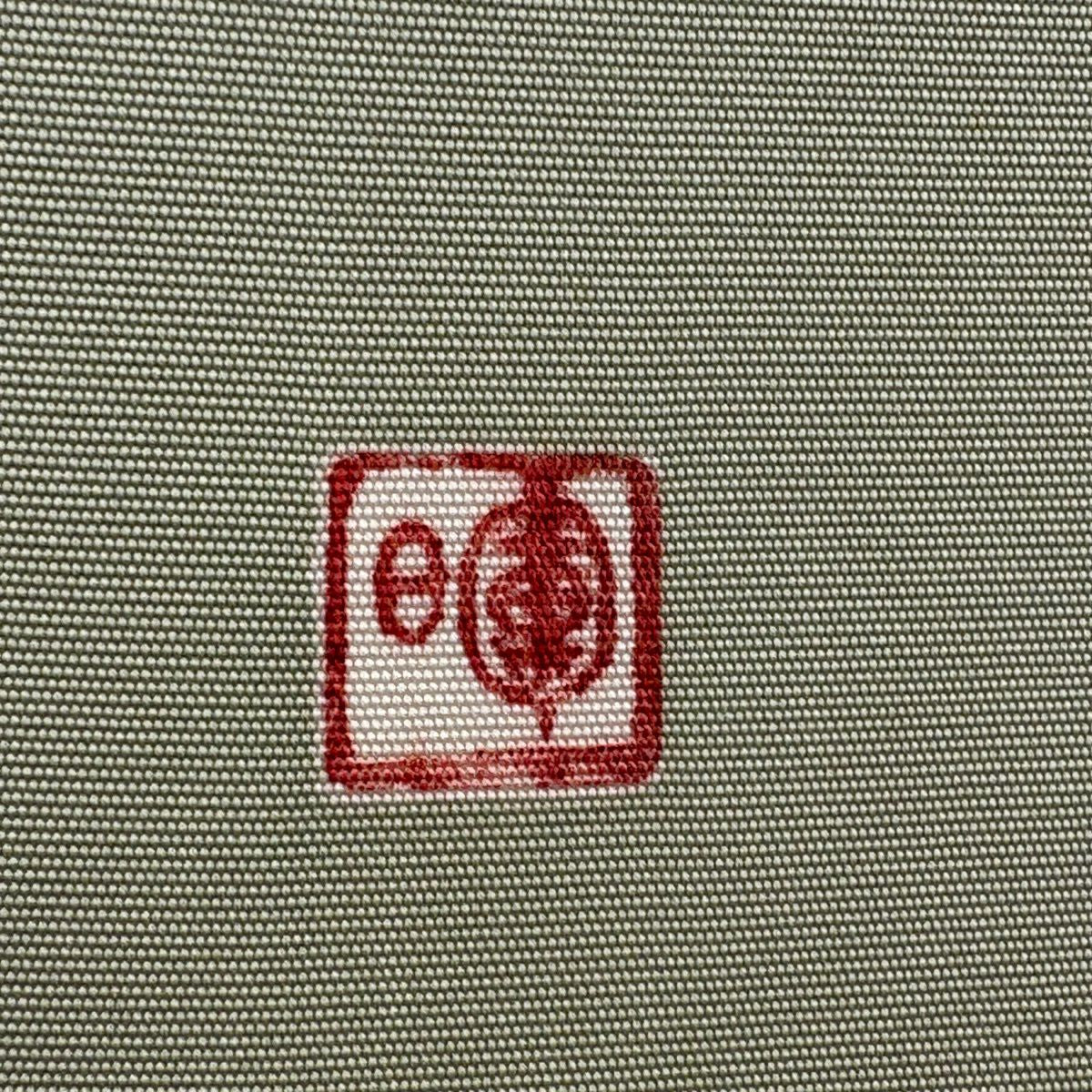 【美品】 開口名古屋帶 優品級 有落款 鈴乃屋 蕗之薹 灰綠 純蠶絲