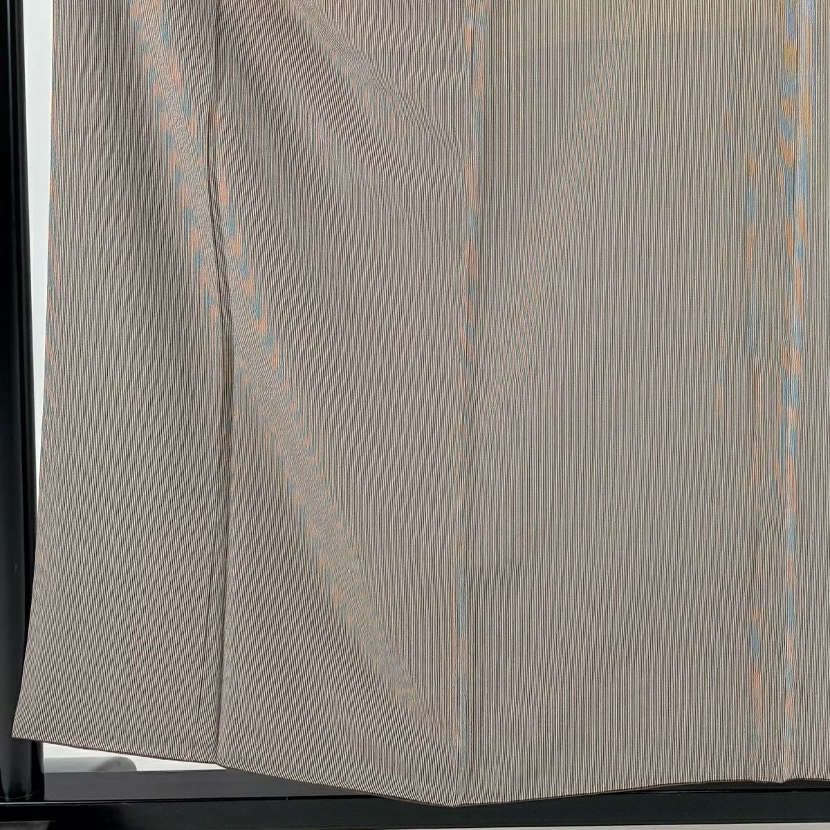 【美品】 江戶小紋 身長156cm 袖長63cm S 雙層 萬筋 茶 純蠶絲 名品級 一つ紋