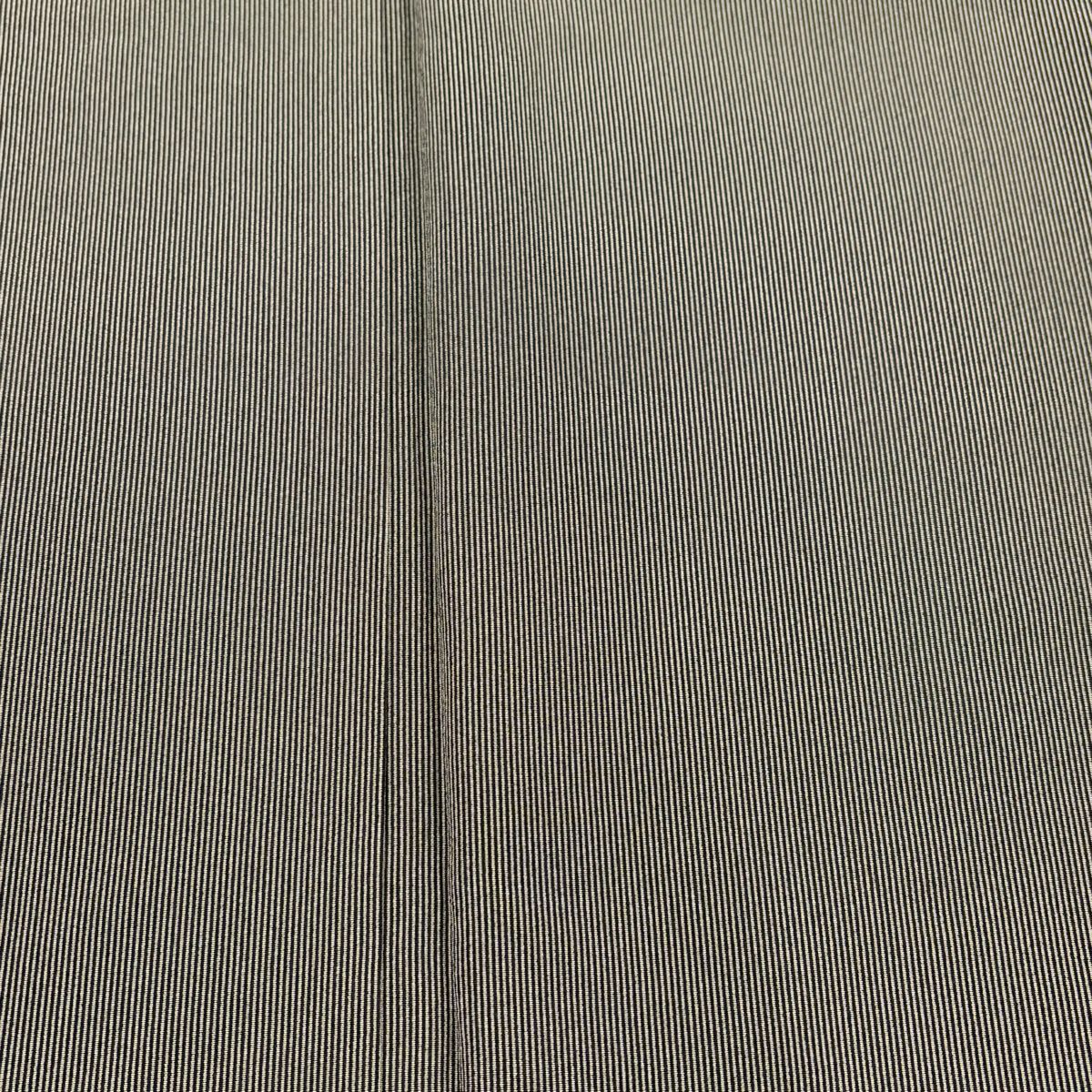 【美品】 江戶小紋 身長156cm 袖長63cm S 雙層 萬筋 茶 純蠶絲 名品級 一つ紋