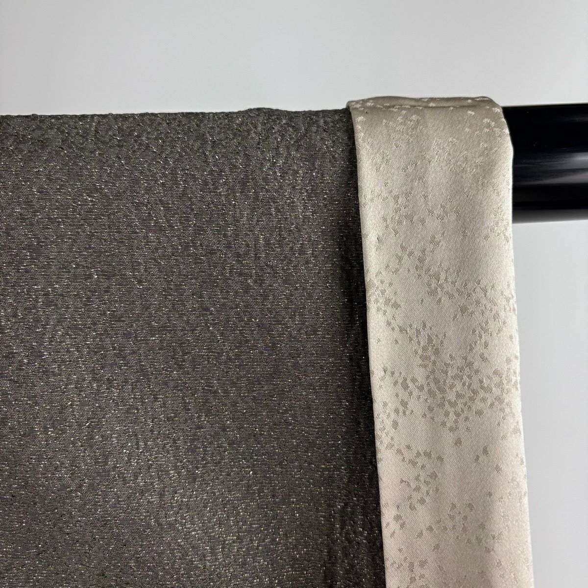 【美品】訪問服 身長154cm 袖長65.5cm M 雙層 樋熊哲也 落款あり 辻花染 流水 金通 灰綠 純蠶絲 逸品級