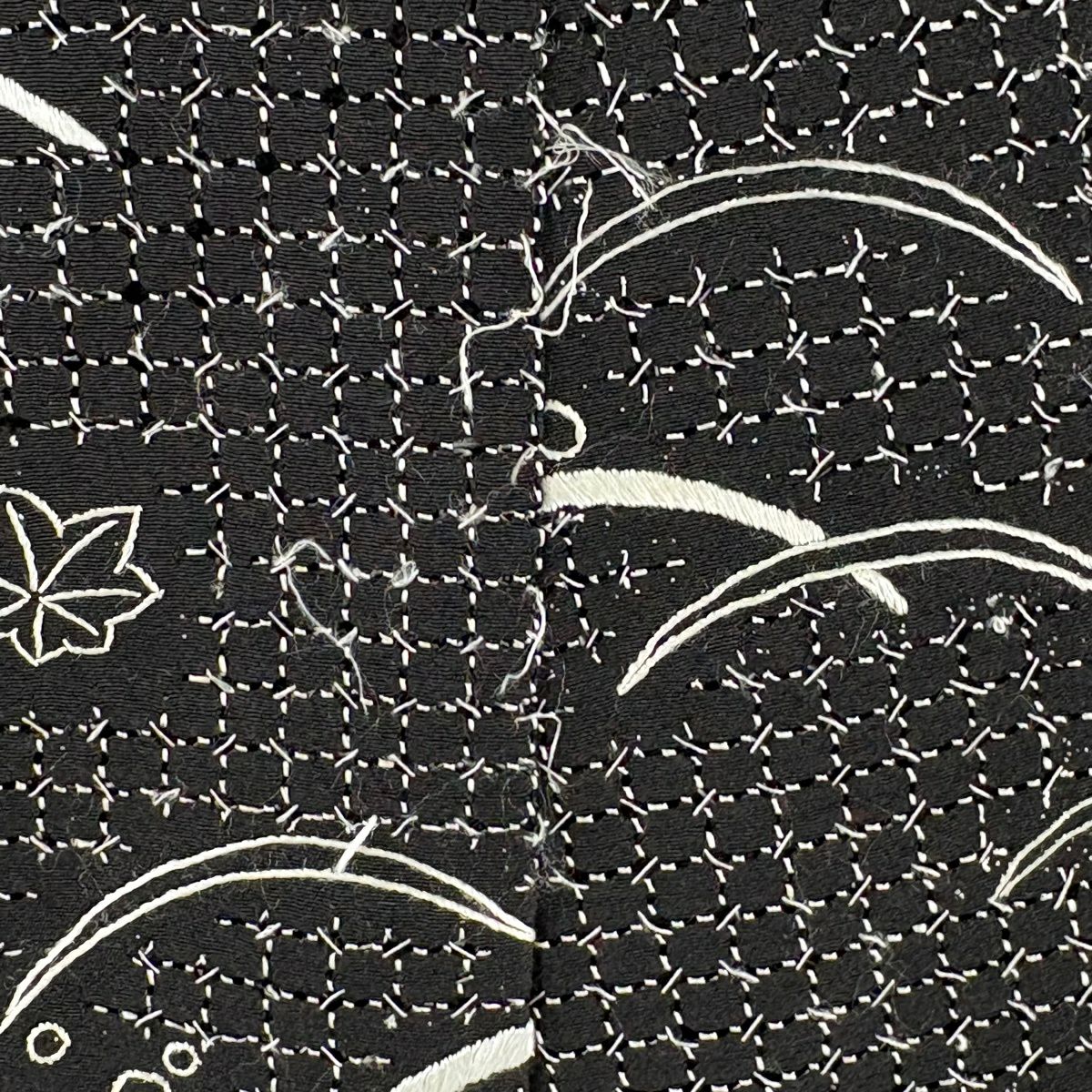 訪問服 身長156cm 袖長63cm S 雙層 雪輪 松樹竹子梅花 刺繡 黑 純蠶絲 逸品級