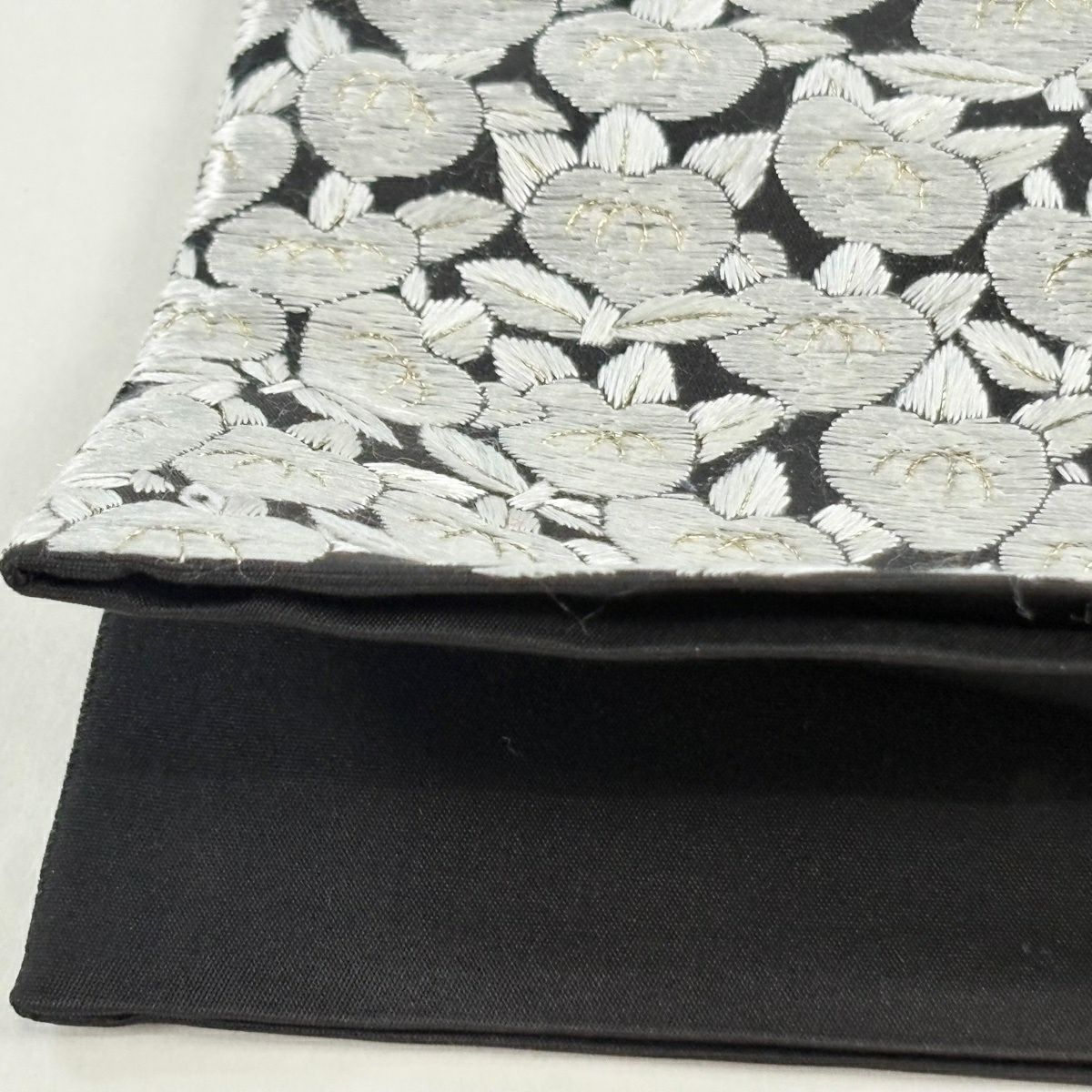 袋帶 逸品級 橘 金絲 刺繡 黑 お太鼓圖案 純蠶絲