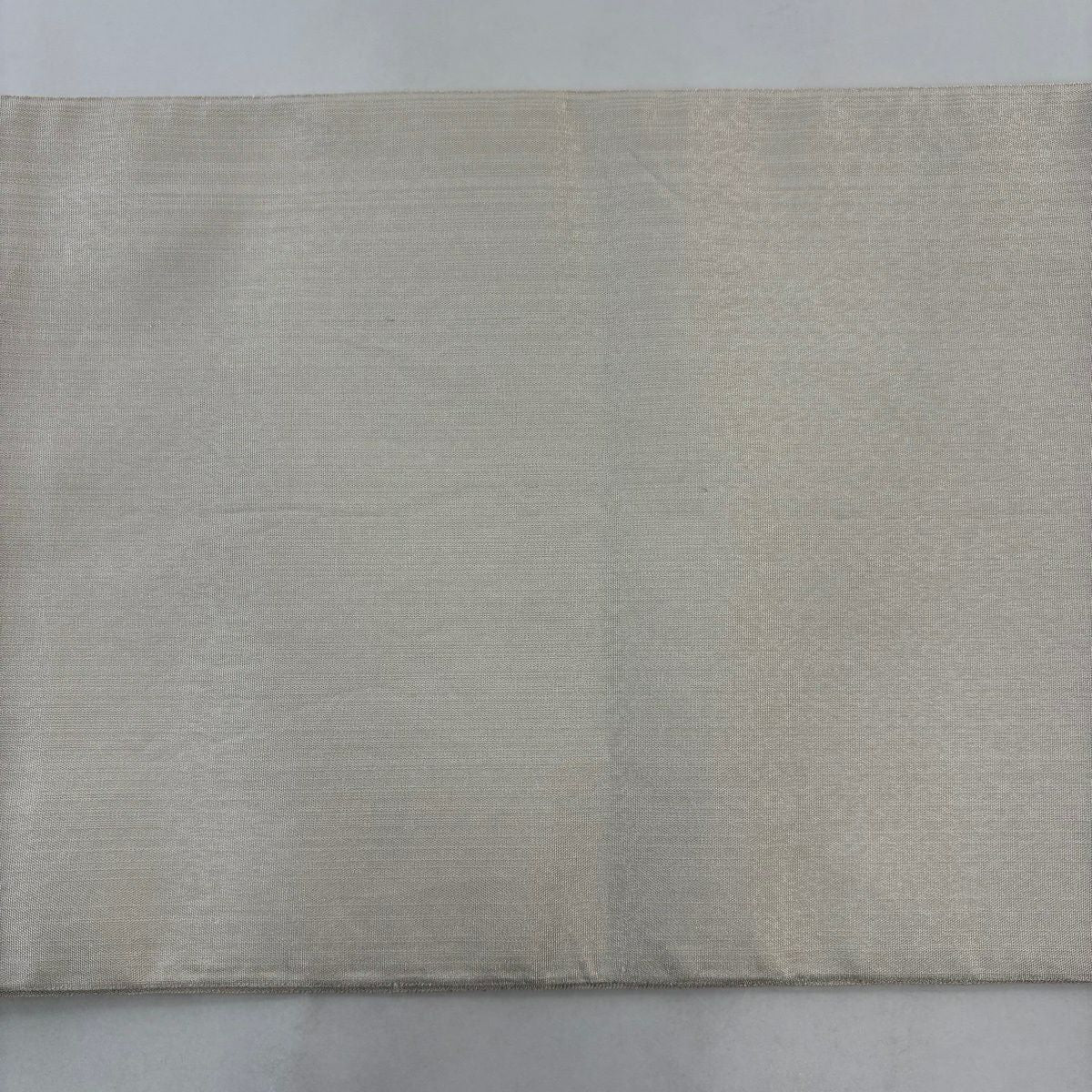 袋帶 名品級 大和 貓頭鷹 葉子 銀線 米色 大鼓圖案 純蠶絲