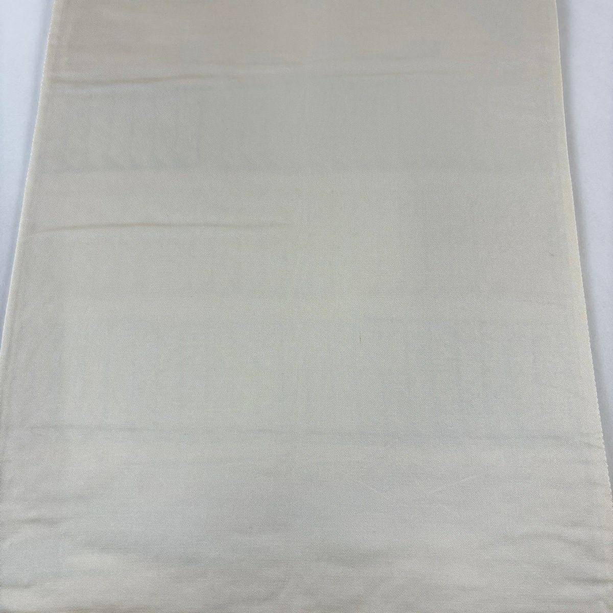 【美品】 袋帶 名品級 菊花花 櫻花 金銀彩 刺繡 米色 六通 純蠶絲