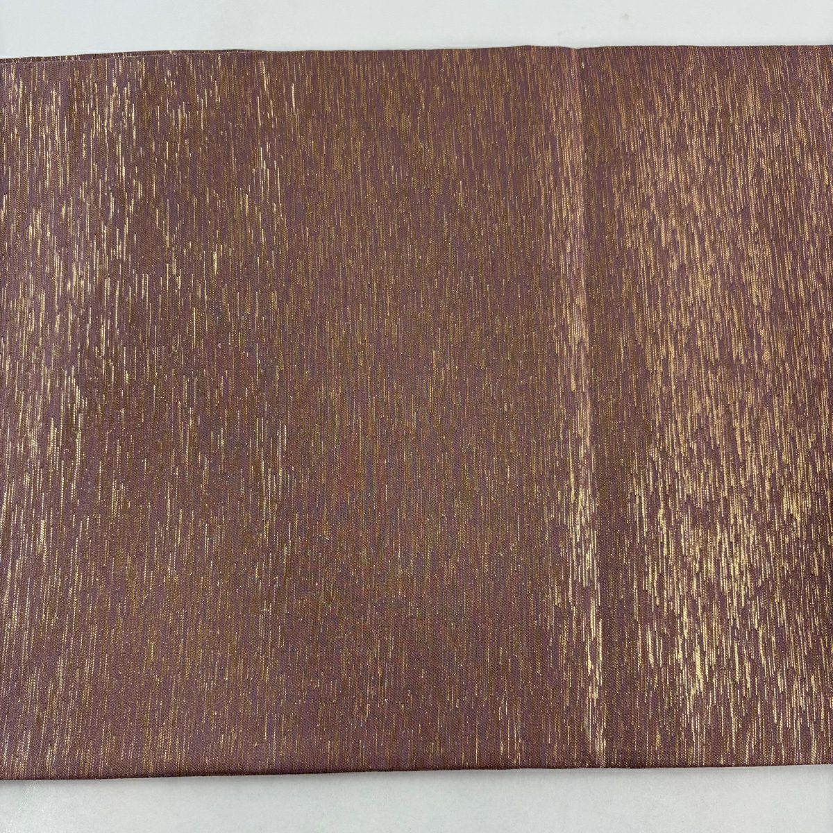 【美品】 袋帶 名品級 辻花染 銀線 金金箔 灰紫 お太鼓圖案 純蠶絲